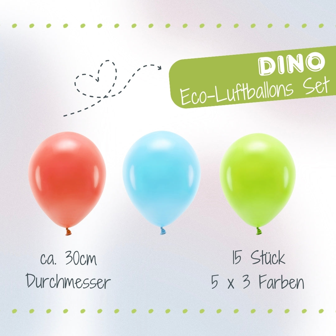 Dinos Luftballonset Eco 15 Stück