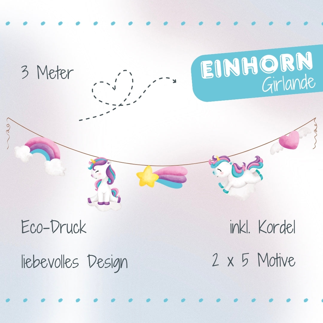 Einhorn Girlande