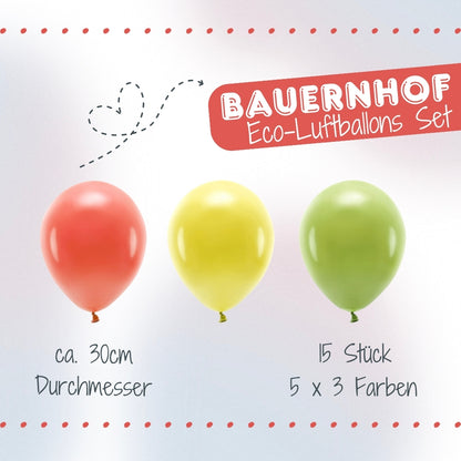 Bauernhof Luftballonset Eco 15 Stück