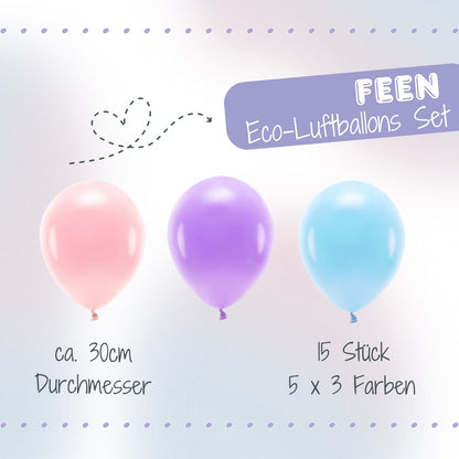 Feen Luftballonset Eco 15 Stück