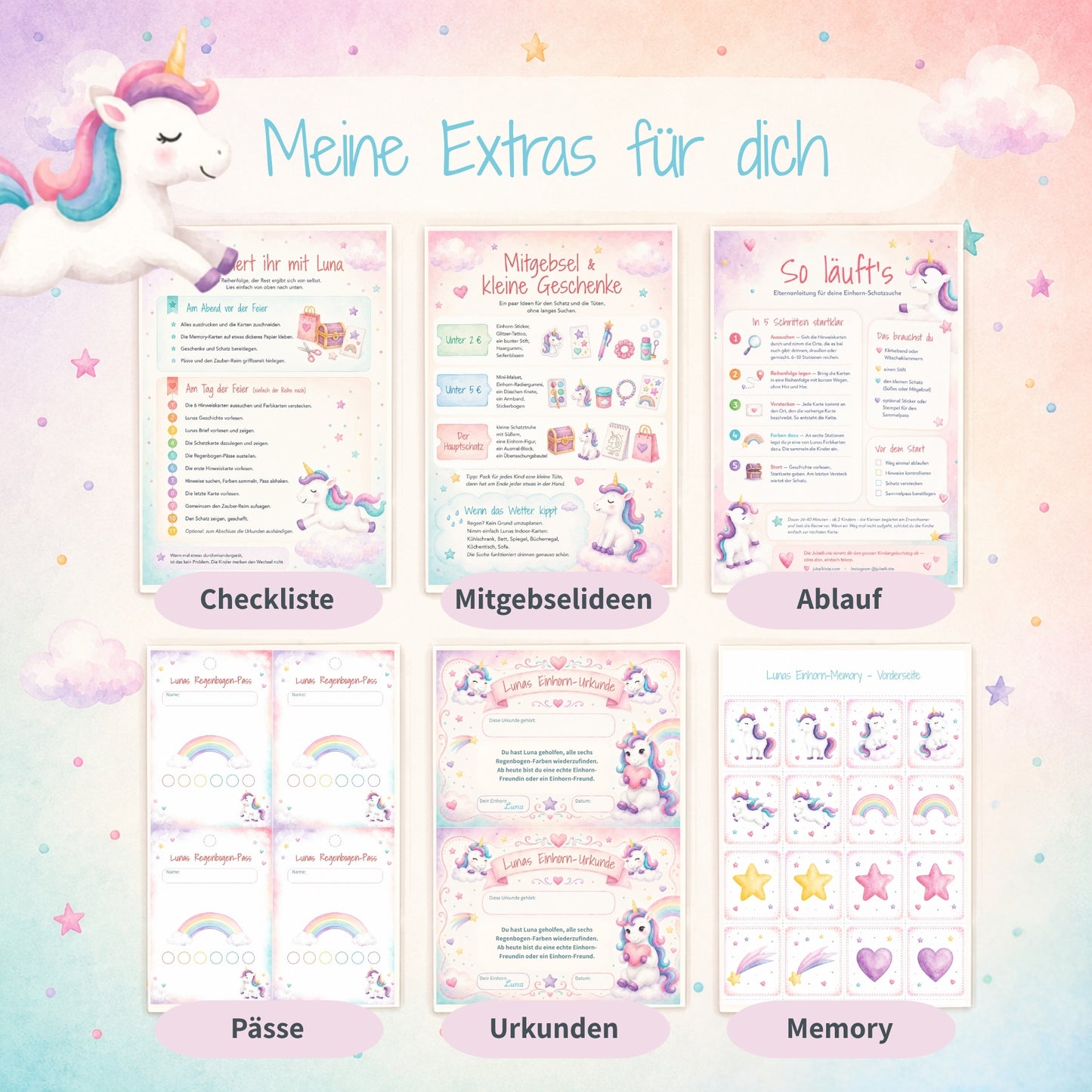 Einhorn-Schatzsuche: Luna sucht ihre Farben
